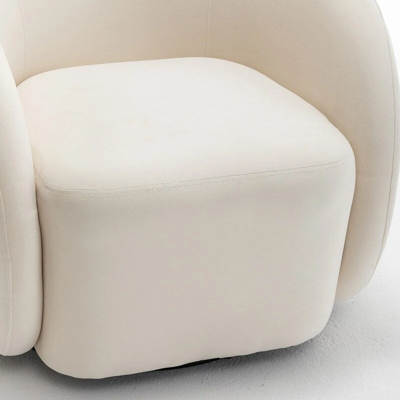 SEYNAR Modern Glam Velvet Upholstered 360 Degree Swivel Accent Armchair Set of 2