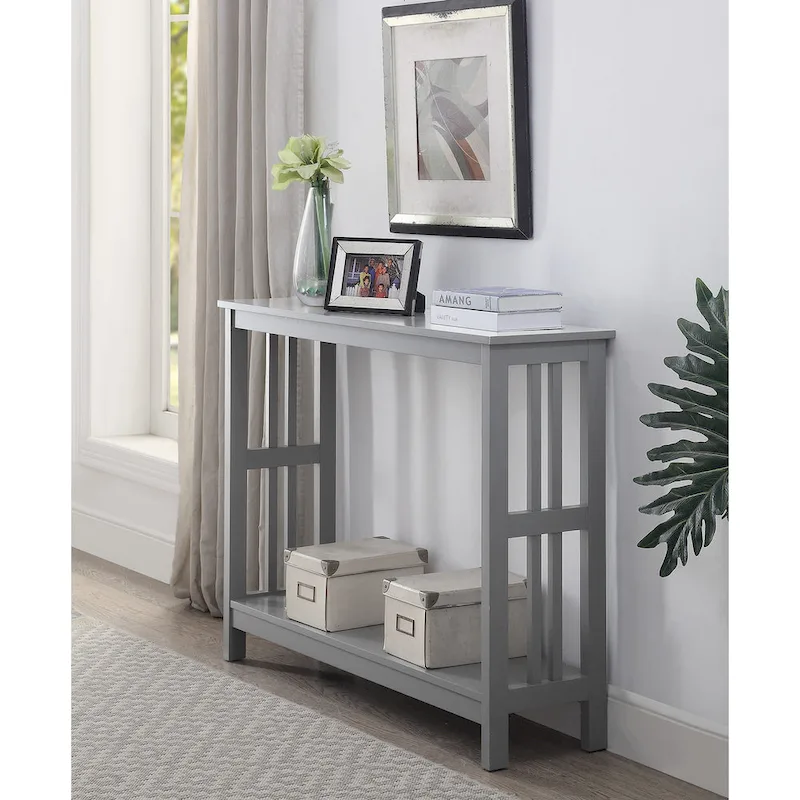 Mission Console Table with Shelf