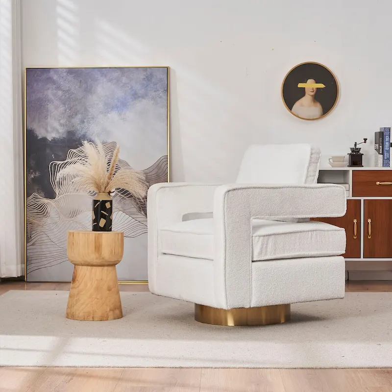 360 Degree Swivel Club Modern Accent Single Sofa Chair
