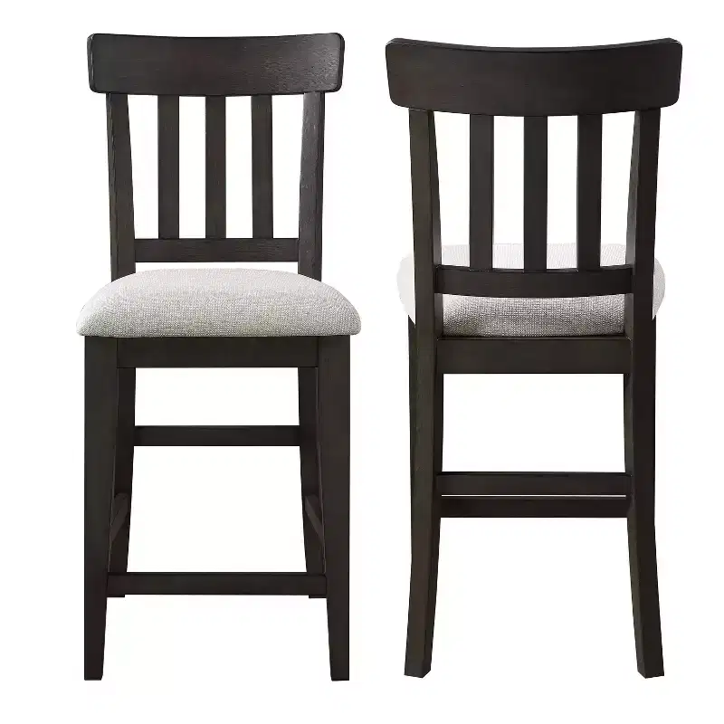 9pc Napa Counter Height Dining Set Dusky Cedar - Steve Silver Co.: Farmhouse Style, Twin Pedestal, Upholstered Chairs