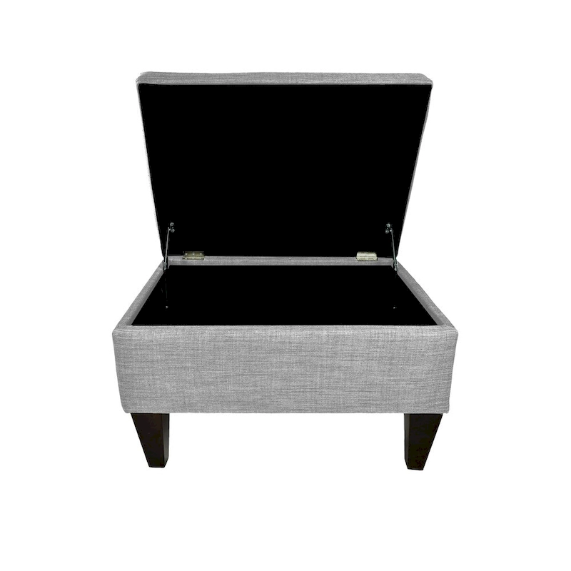 MJL Furniture Madison Squared Fabric Upholstered Welted Ottoman
