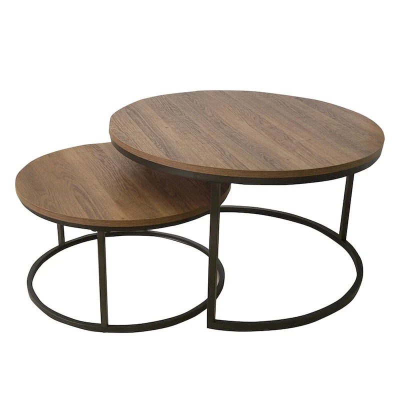 Nathan James Stella Round Nesting Coffee Table Set of 2