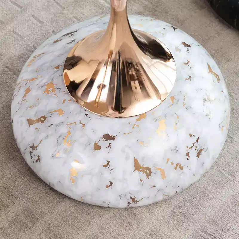 21.2 H Elegance Mermaid Tail Metal Pedestal End Table