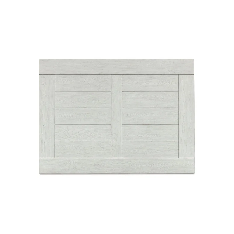 Dyne Cocktail Coffee Table, Plank Top, Balusters, 54 Inch White Wood