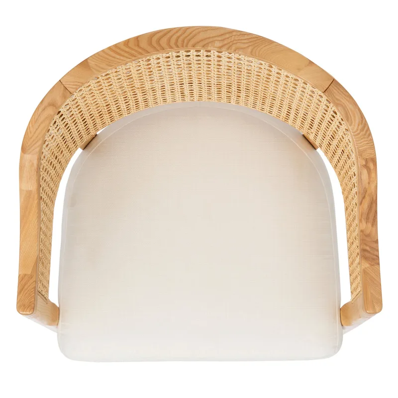 SAFAVIEH Couture Dominica Rattan Dining Chair - 23.4  W x 22.8  L x 33.6  H - 23 W x 23 D x 34 H