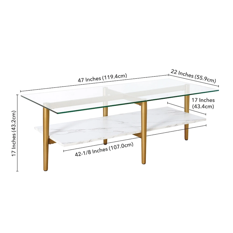 Otto Mid-Century Glam Coffee Table