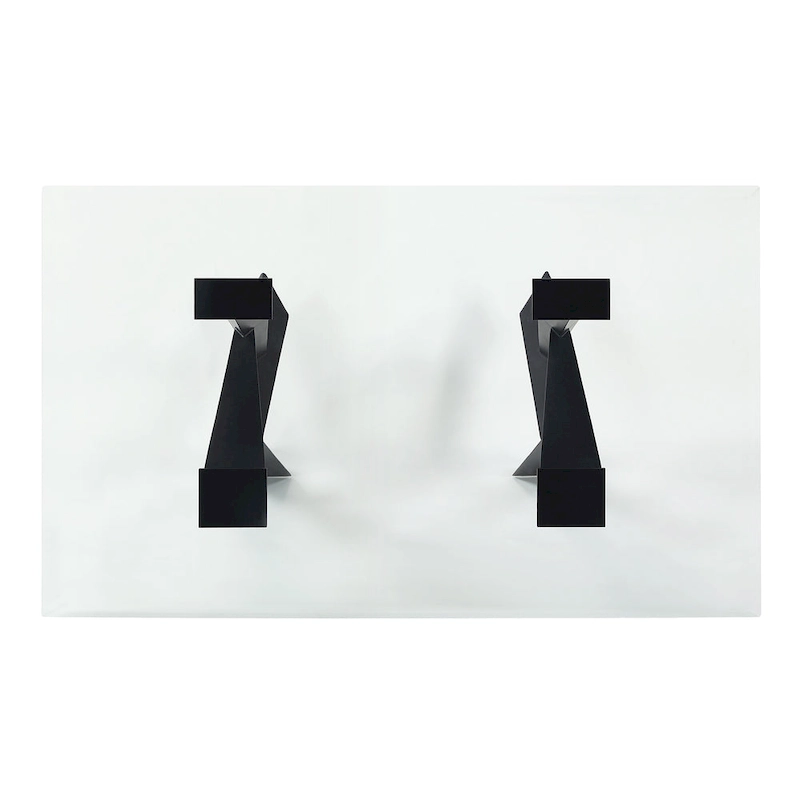 Furniture of America Zygard Modern Black 58-inch Glass Top Dining Table