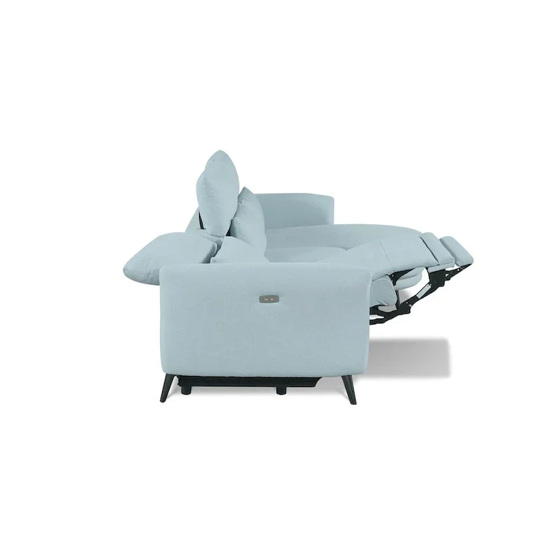 Wells Right-Arm Light Blue Chaise Lounge Sectional Sofa