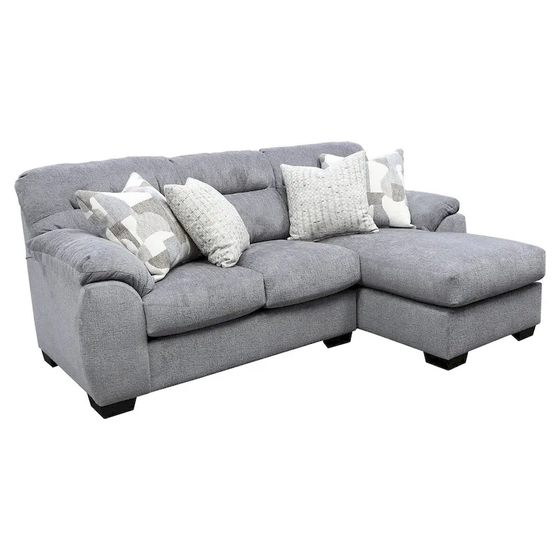 American Furniture Classics Cabral Slate Model A353V11-K2 L Shaped Sectional with 4 Throw Pillows