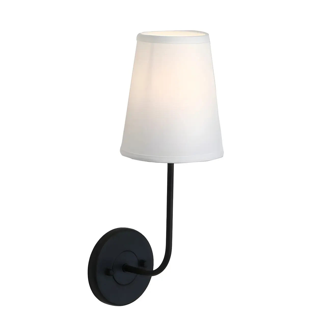 Modern Brass Glam Vanity Light with Fabric Shade