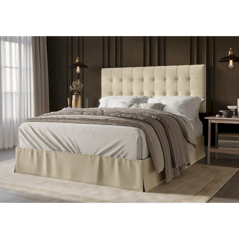 Larry Tufted Upholstered Panel Bed