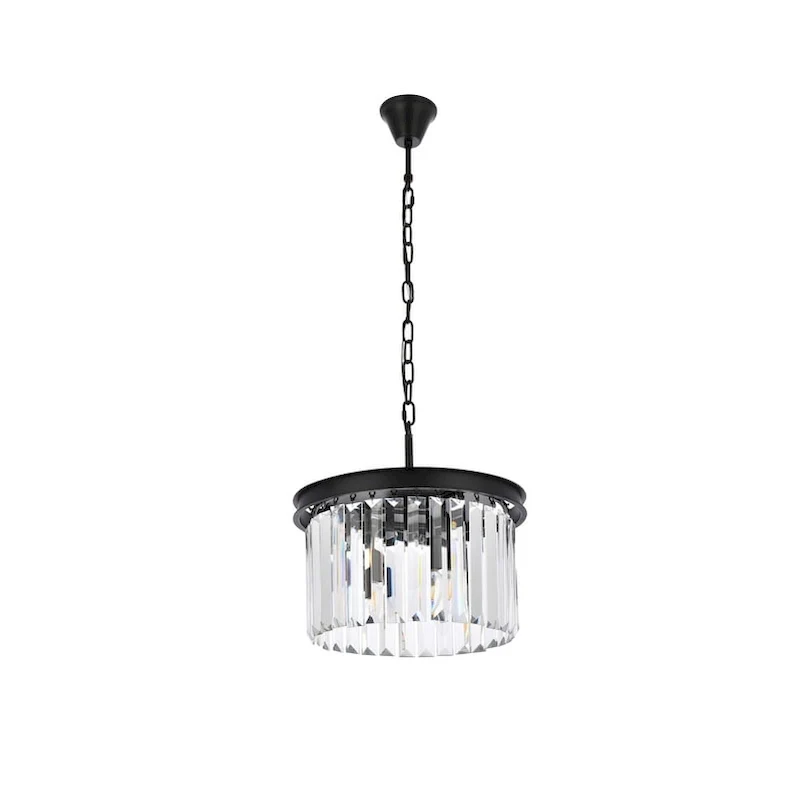 Royce Edge 3-Light Matte Black Pendant