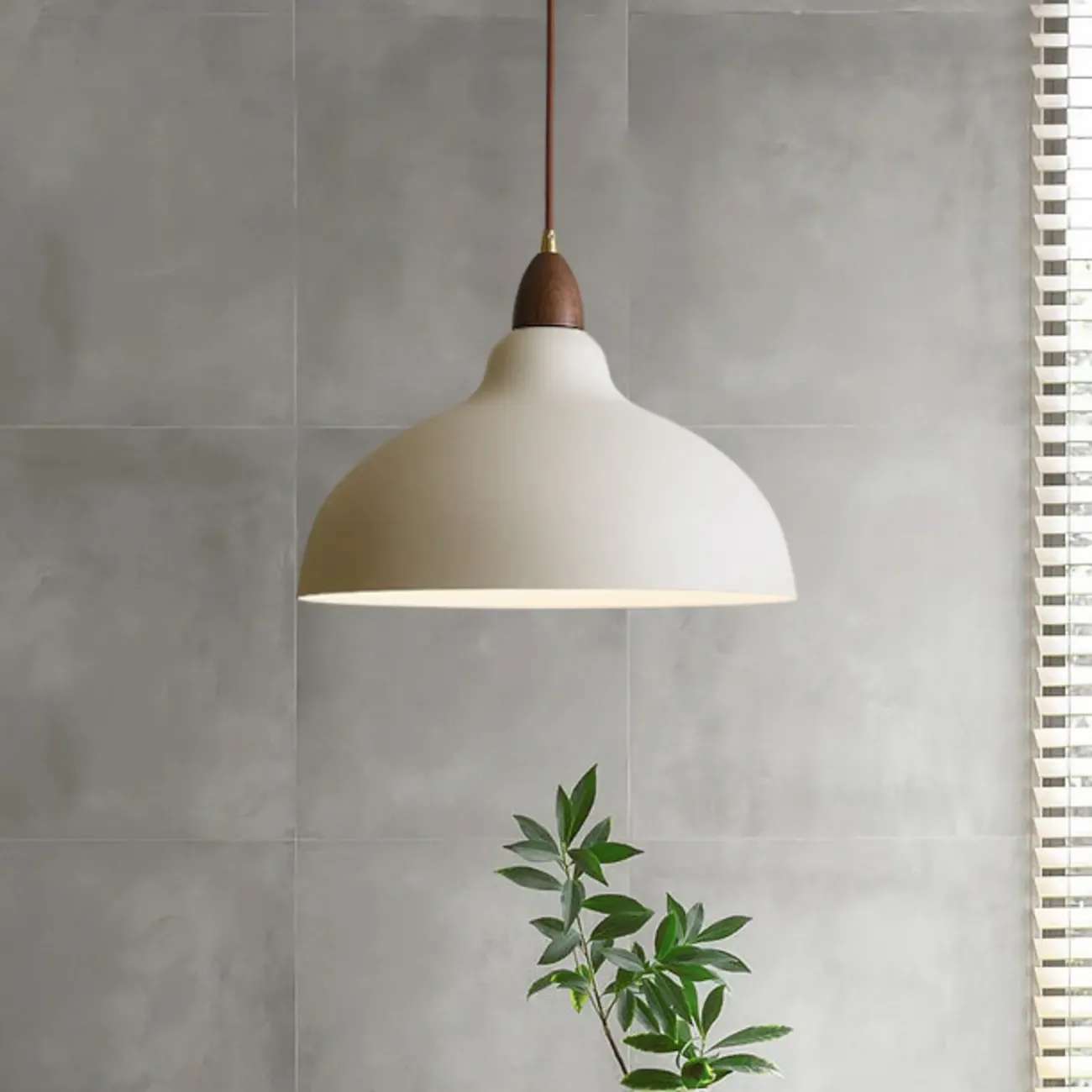 Modern White Metal Bowl Adjustable Kitchen Pendant Light