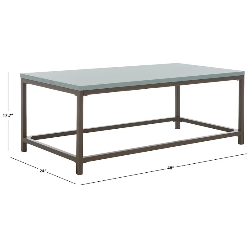 SAFAVIEH Aino Reclamined Wood Finish Coffee Table - 48 x 24 x 17.7 - 48Wx24Dx18H