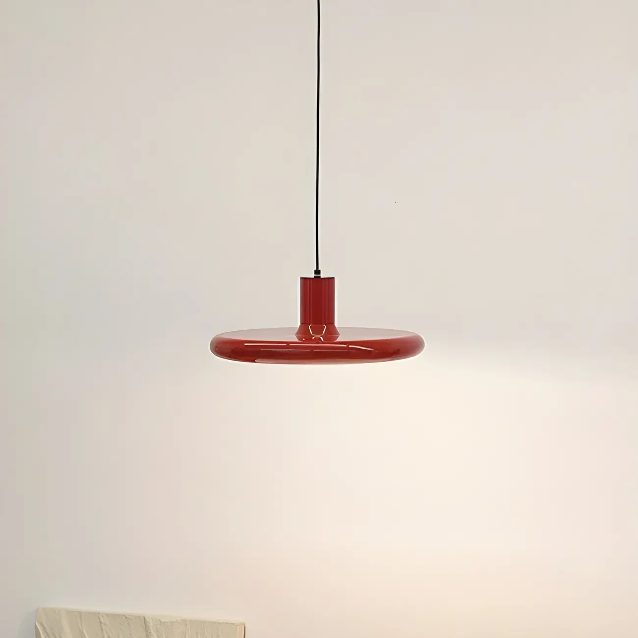 Modern Red Iron UFO Hanging Pendant Light