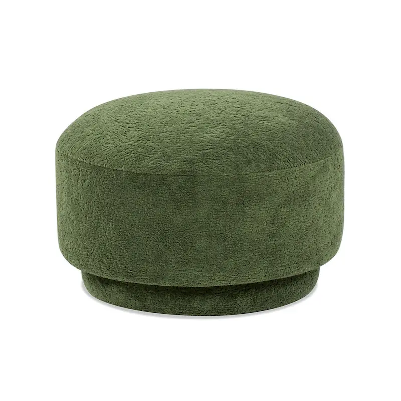 Fuji 15 Faux Sherpa Mushroom Footstool Ottoman