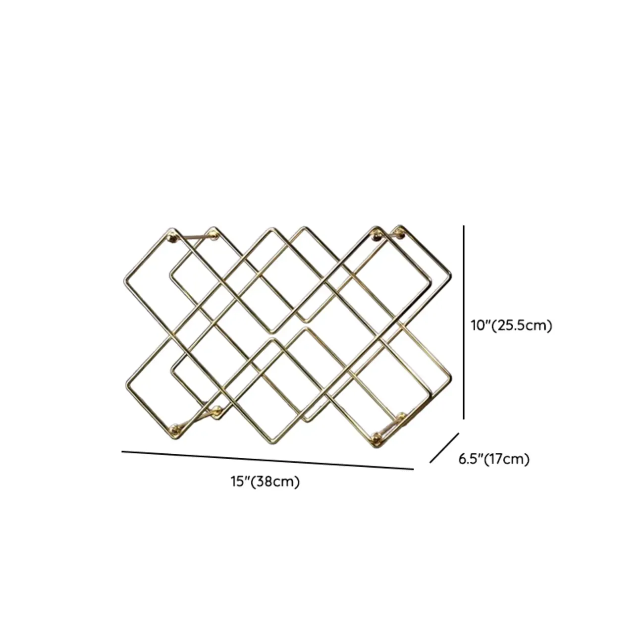 Modern Wine Rack Golden Honeycomb Countertop Bottle Holder