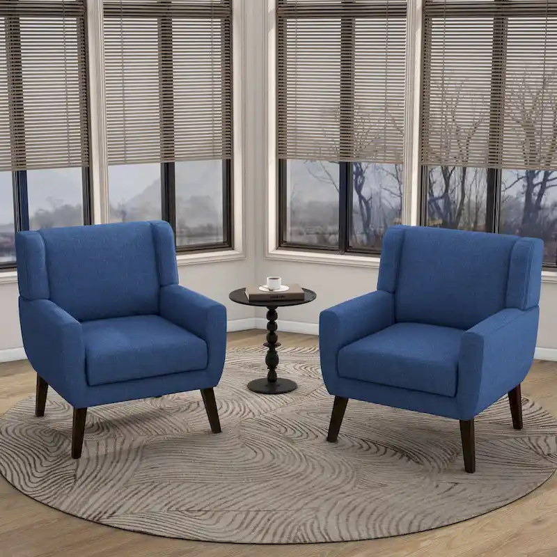 Modern Armchair Upholstered Accent Chair Set of 2