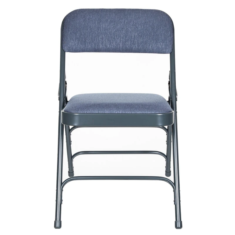 Hampden Furnishings Bernadine Collection Fabric Triple Brace Folding Chair, Pack of 4