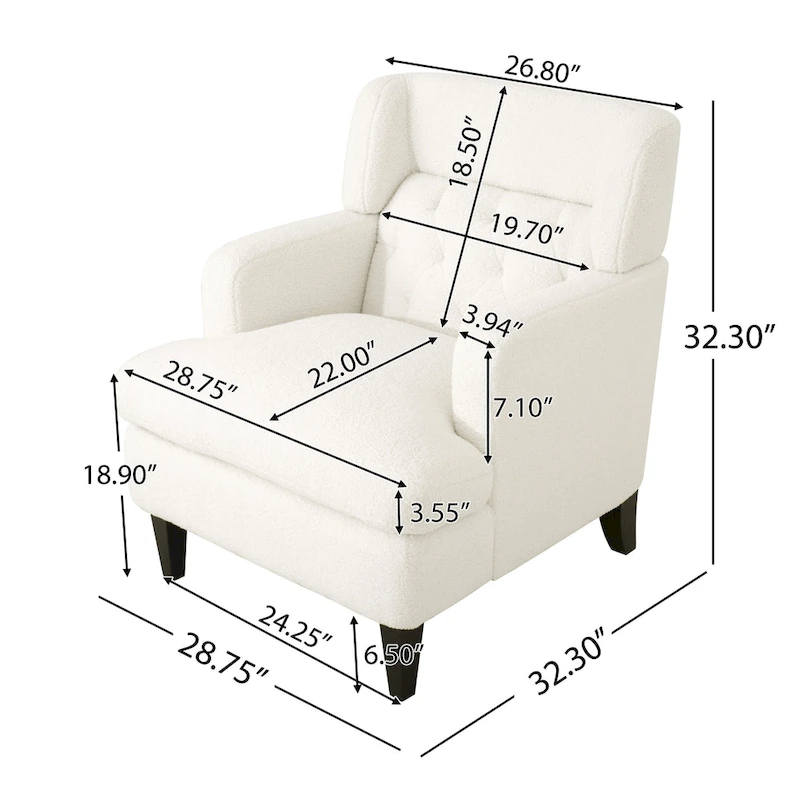 Nabo Modern Fabric Accent Chair with Cushion Back by Christopher Knight Home