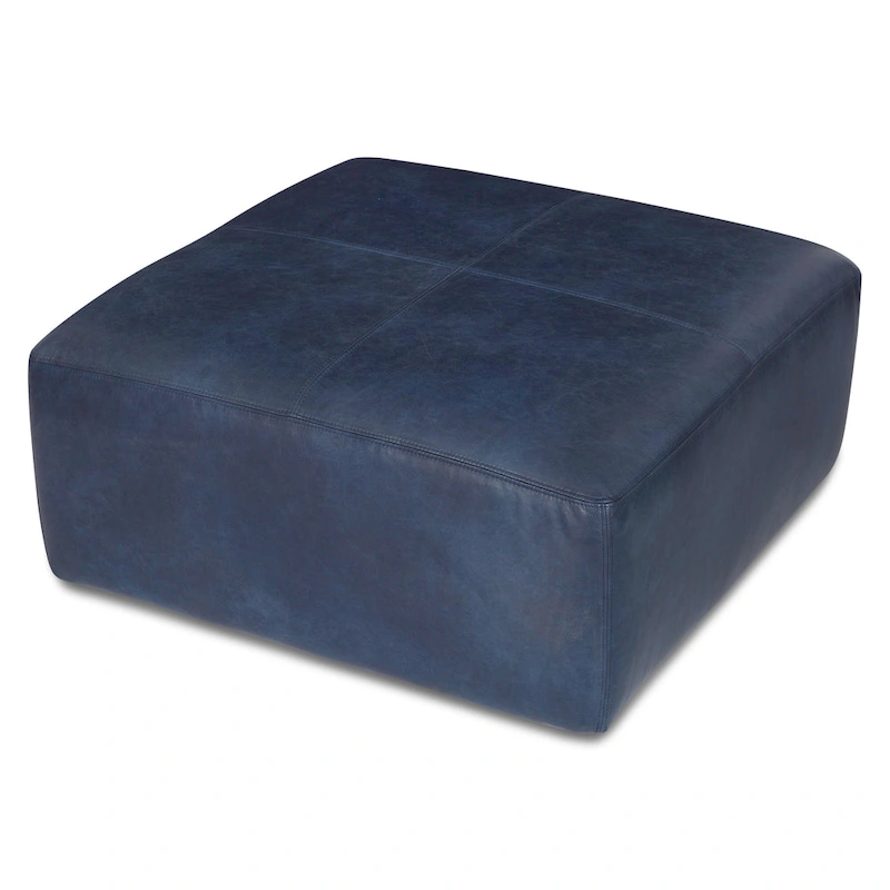 Poly & Bark Sequoia Ottoman - Full Grain Genuine Italian Leather
