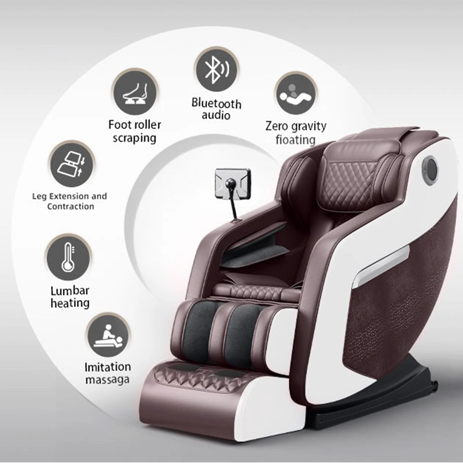 Zero Gravity Massage Recliner Chair with Full Body Massage, Heating, and Built-in Bluetooth Audio