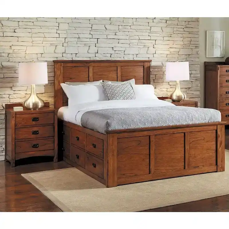 Aira 3-piece Solid Wood King Storage Bedroom Set