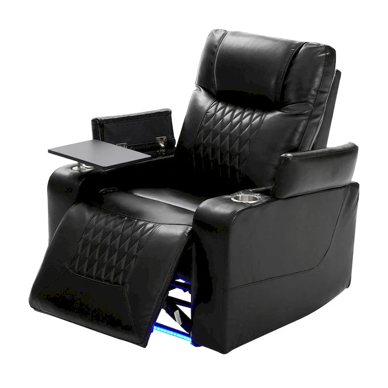 Nestfair Power Motion Recliner with 2 Cup Holders and 360 Swivel Tray Table