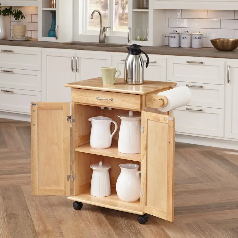 General Line Brown Kitchen Cart - 29' x 19' x 34'