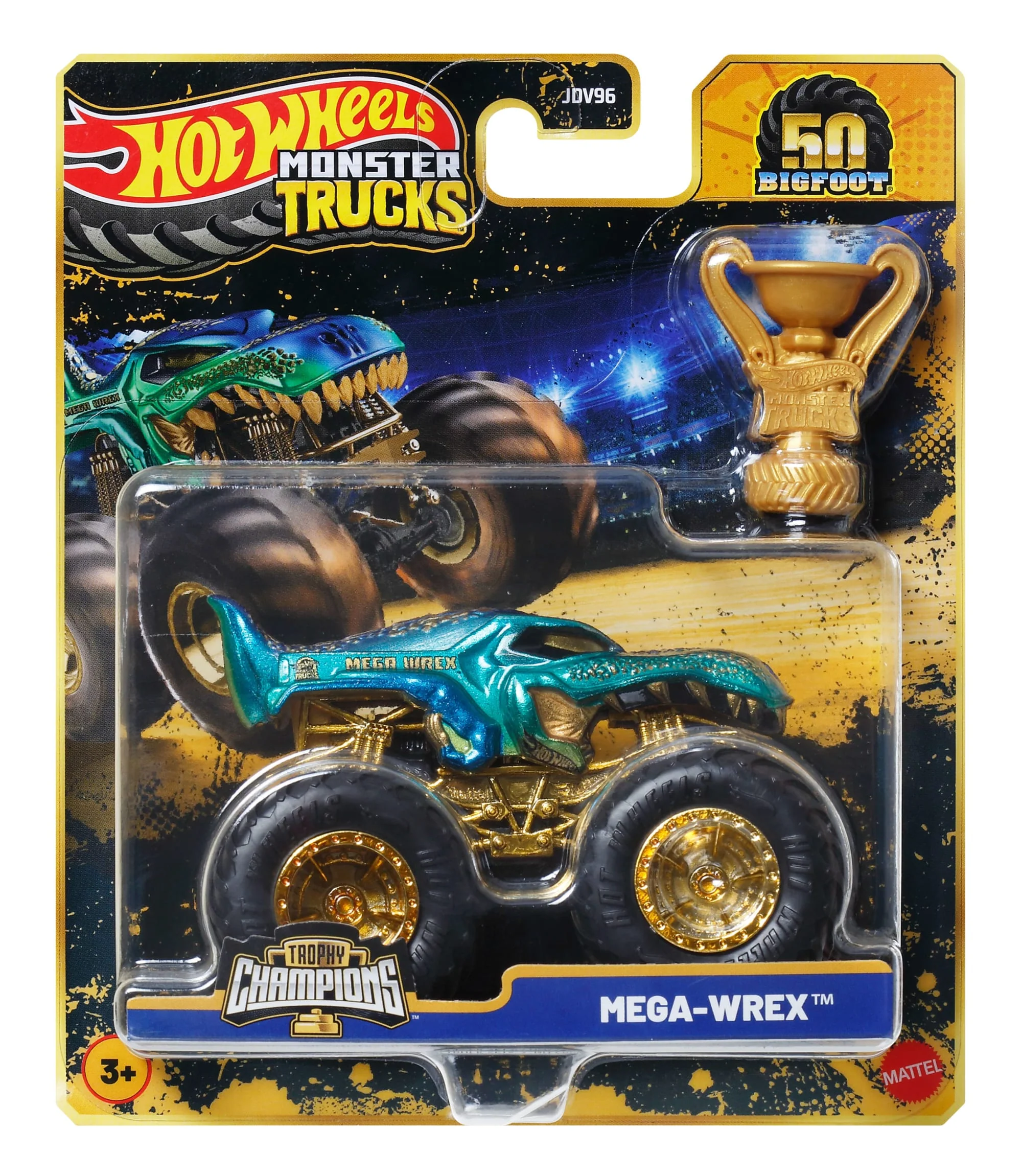 Hot Wheels Monster Trucks Vehículo de Juguete Auto Sorpresa Campeonato de Bigfoot Escala 1:64