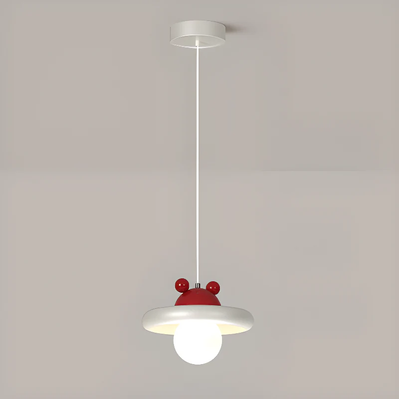 Modern Milk White Geometric Metal Pendant Light