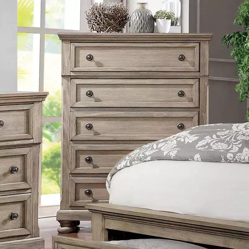 2pc Queen Bed and Chest Set Gray - HOMES: Inside + Out