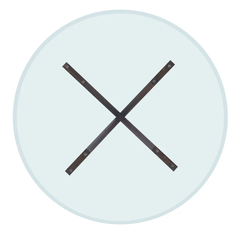 Allard X-base Round Glass Dining Table (Table Only)