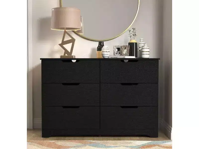 Galano 6 Drawer Dresser with Manufactured Wood Construction 47 W  15.6 D  31.7 H