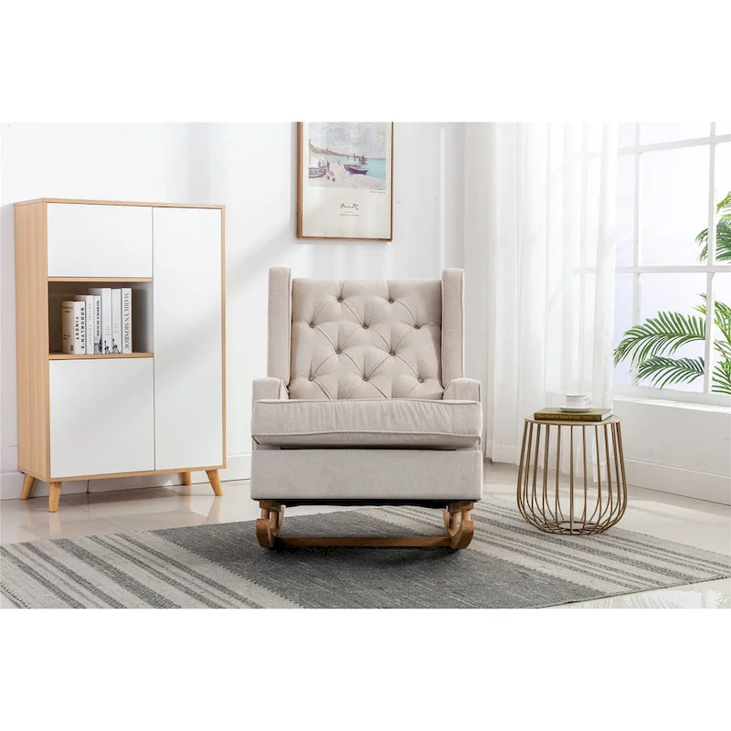 Modern 33.8 Tufted Rocking Chair