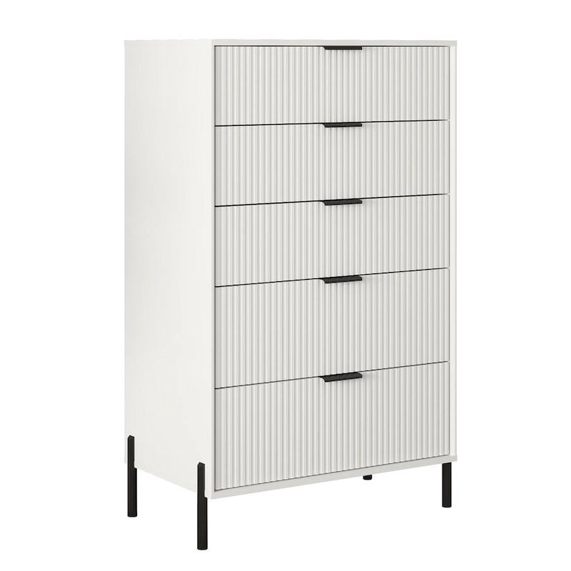 Modern 30  5-Drawer Chest with Metal Handles