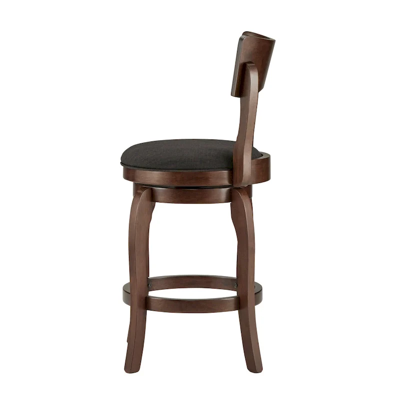Lyla 24-inch Brown Counter Height Swivel Stool by iNSPIRE Q Classic