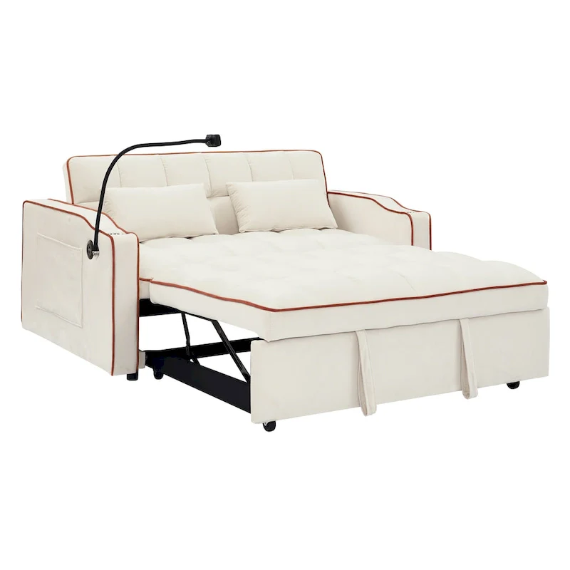 55.51 inch versatile foldable sofa bed in 3 lengths