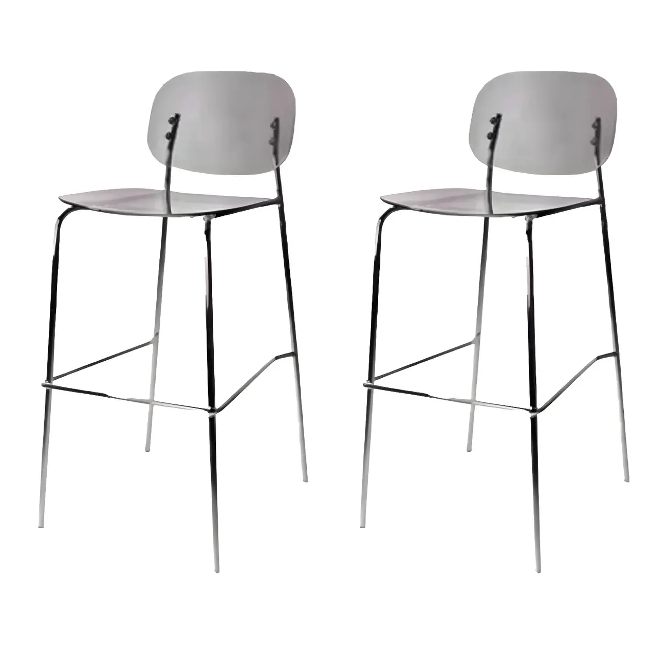 Scandinavian Square Seat Counter Height Acrylic Bar Stools