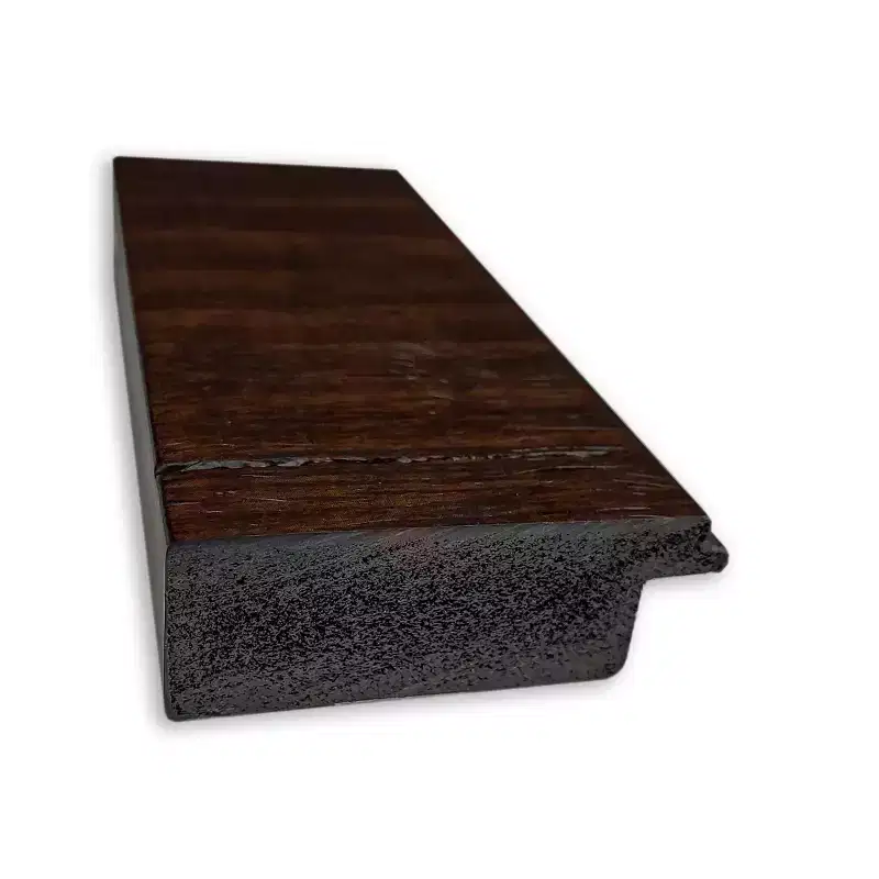 41" x 30" Non-Beveled Wildwood Brown Narrow Bathroom Wall Mirror - Amanti Art: Modern Rectangle, Polystyrene Frame