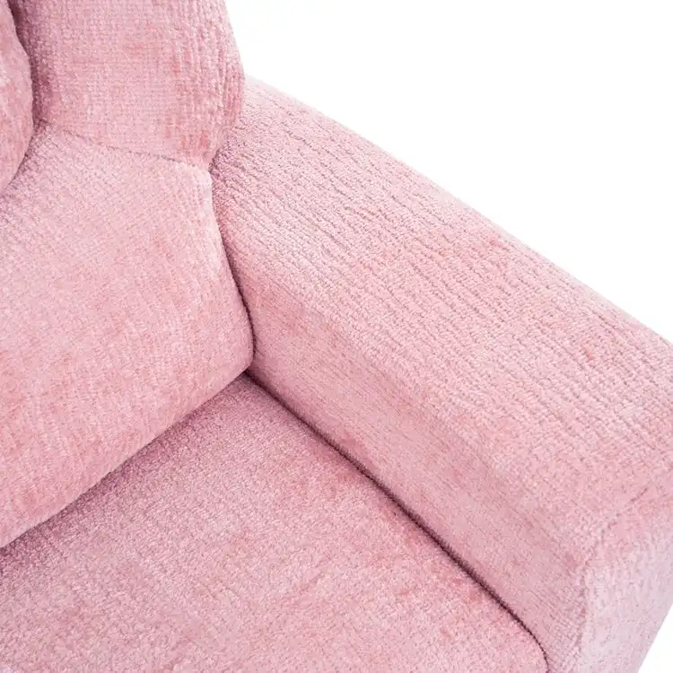 Kids Push Back Recliner Chair with Footrest and Cup Holders