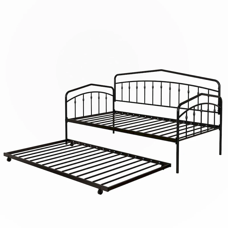 twin daybed with twin trundle, Black