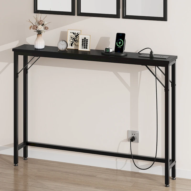 5.9 Narrow Sofa Table with Outlets