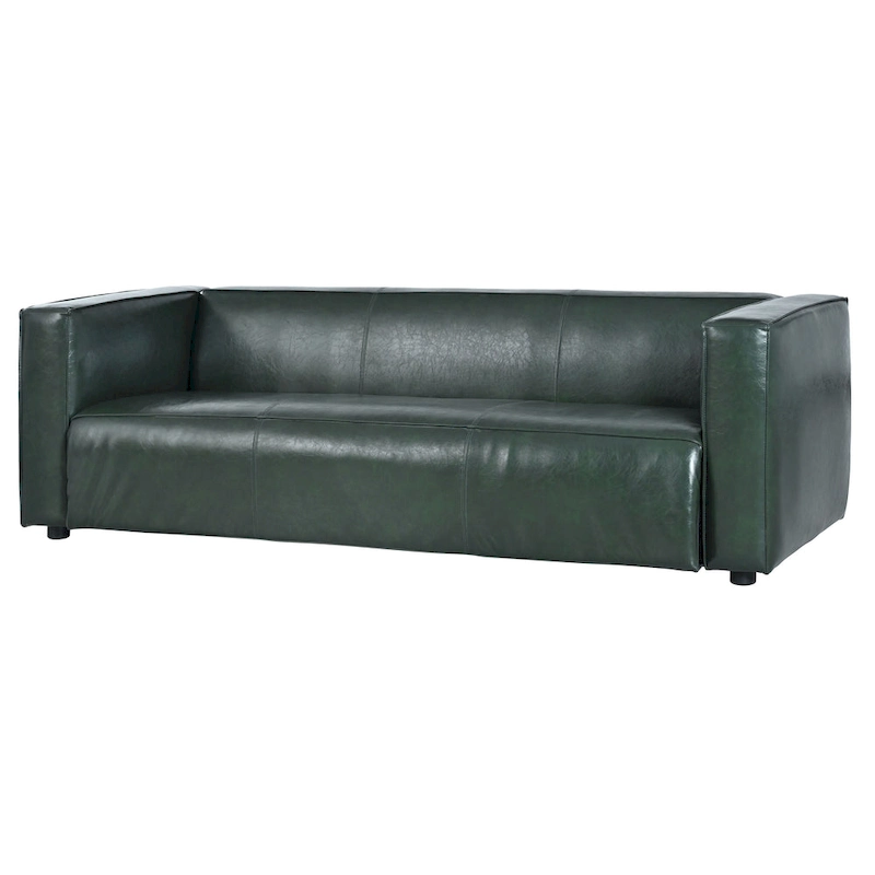 Goyette Faux Leather 3 Seater Sofa by Christopher Knight Home