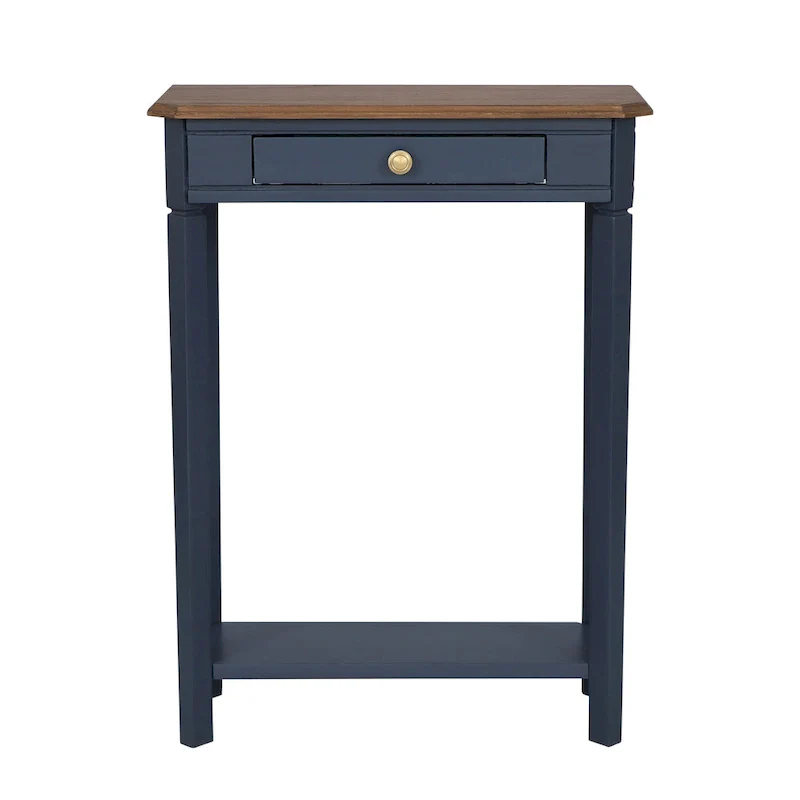 Marnie Two-tone 1-drawer Solid Wood Console Accent Table with Shelf by East at Main