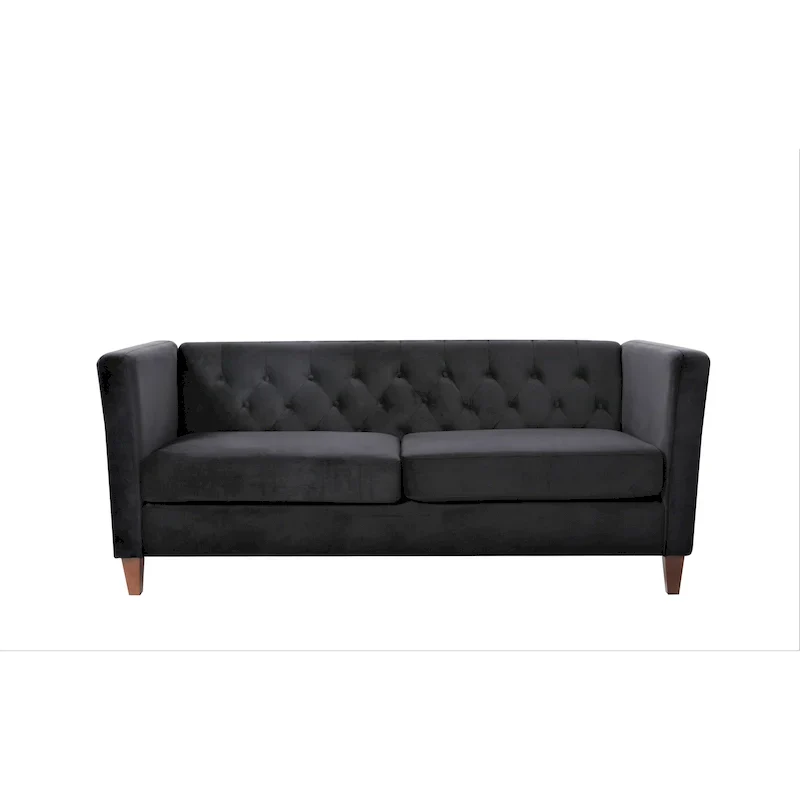 Lisette 73.3 Velvet Square Arm Sofa