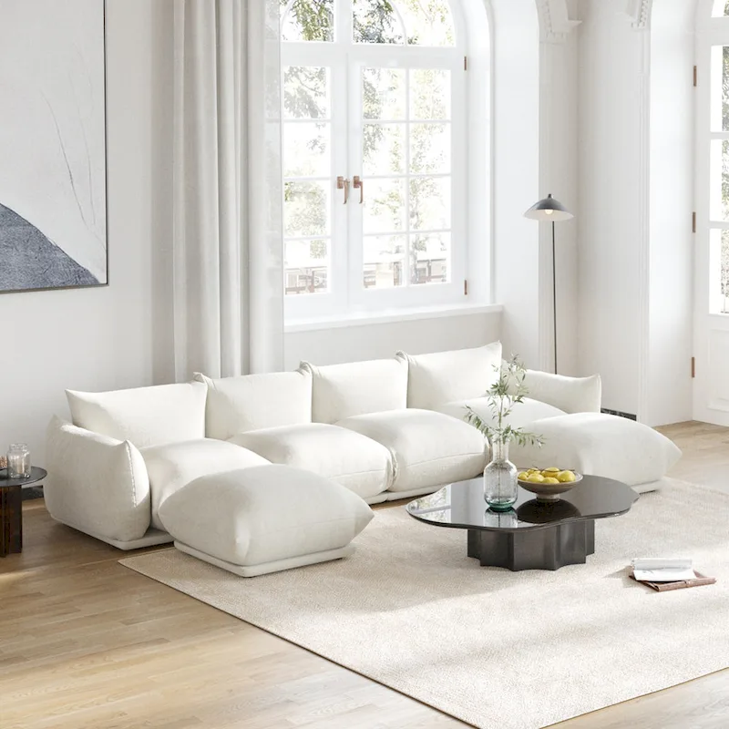 U-Shape Modular Sofa Chenille Sectional Couch