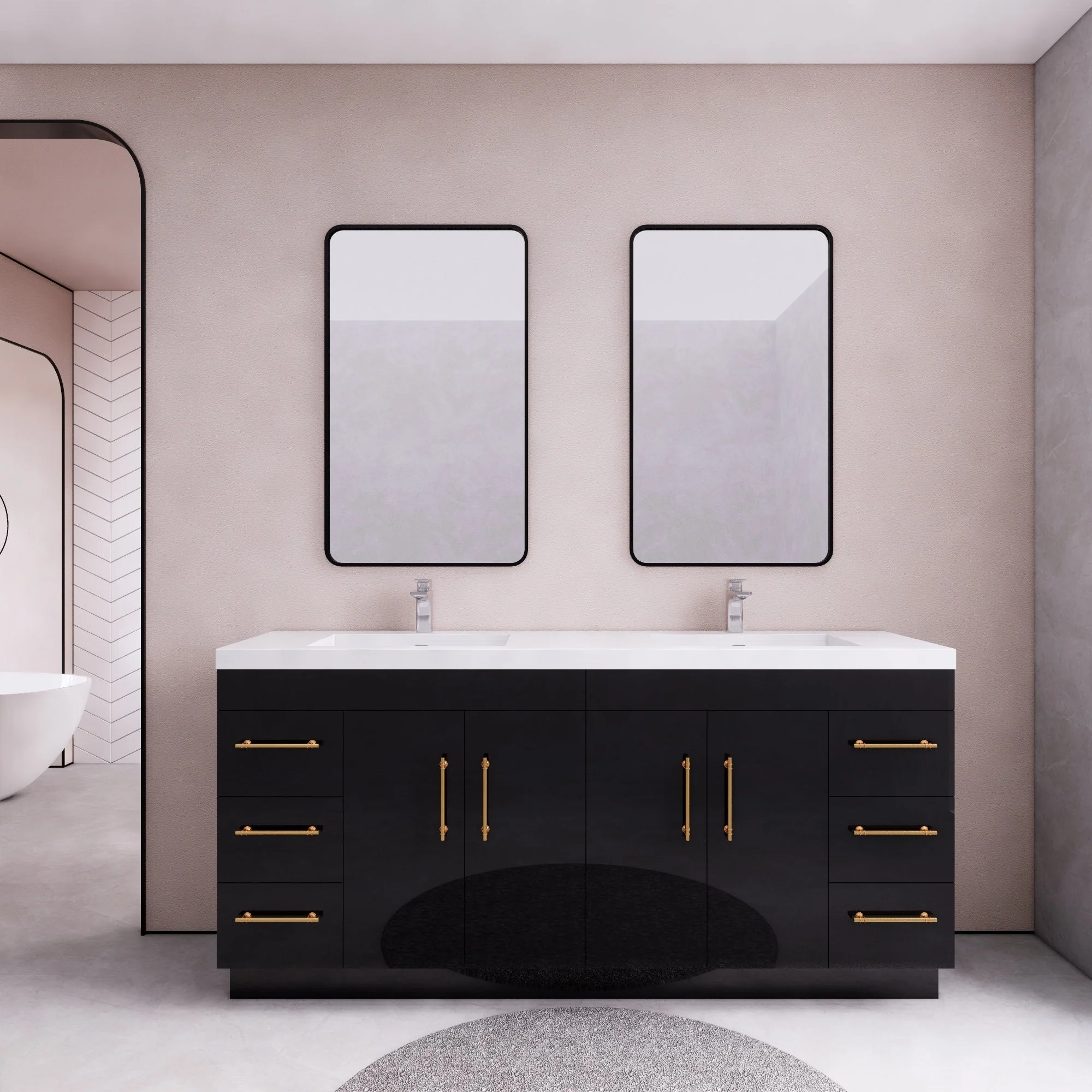 Eliza 72'' Freestanding Vanity with Double Sink