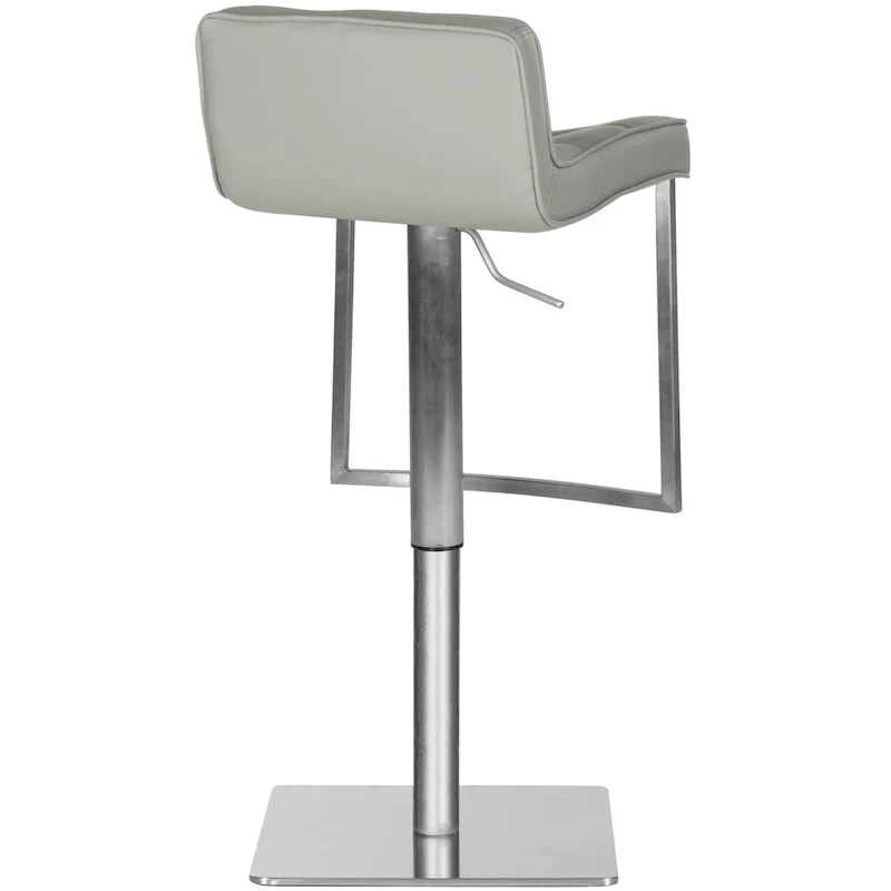 SAFAVIEH Lyndy 24.8-34.2-inch White Leather Adjustable Swivel Bar Stool - 20.1 x 16.5 x 29.9 - 20Wx17Dx30H