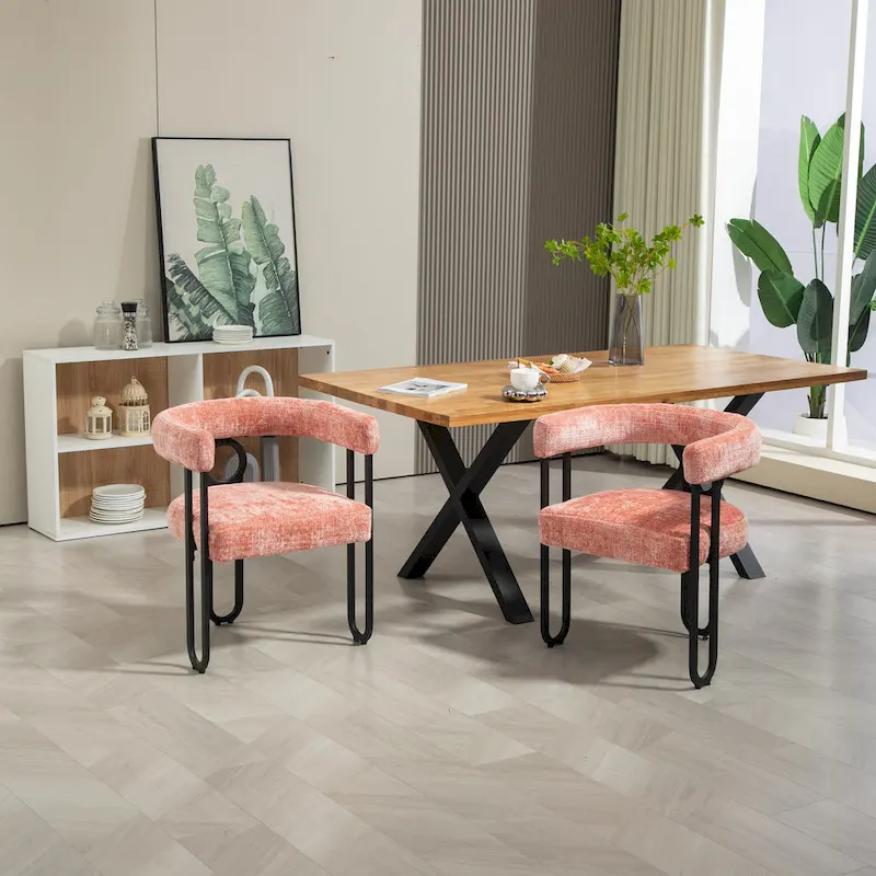 Contemporary Designed Upholstered Accent Chair set of 2